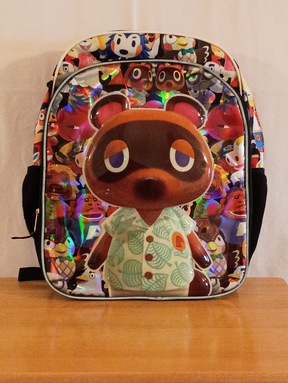 Nintendo Animal Crossing New Horizons Holographic Tom Nook Kids' Backpack.